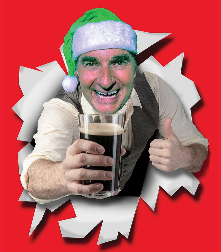 Dr H offering a drink
